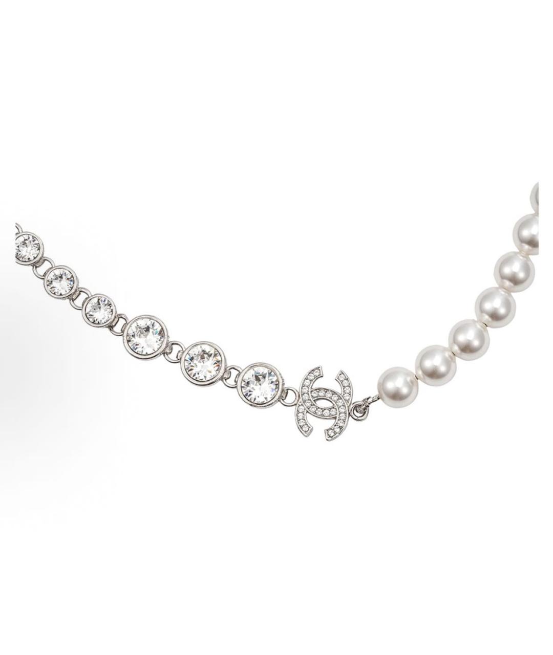 CHANEL Серебряное металлическое колье, фото 2