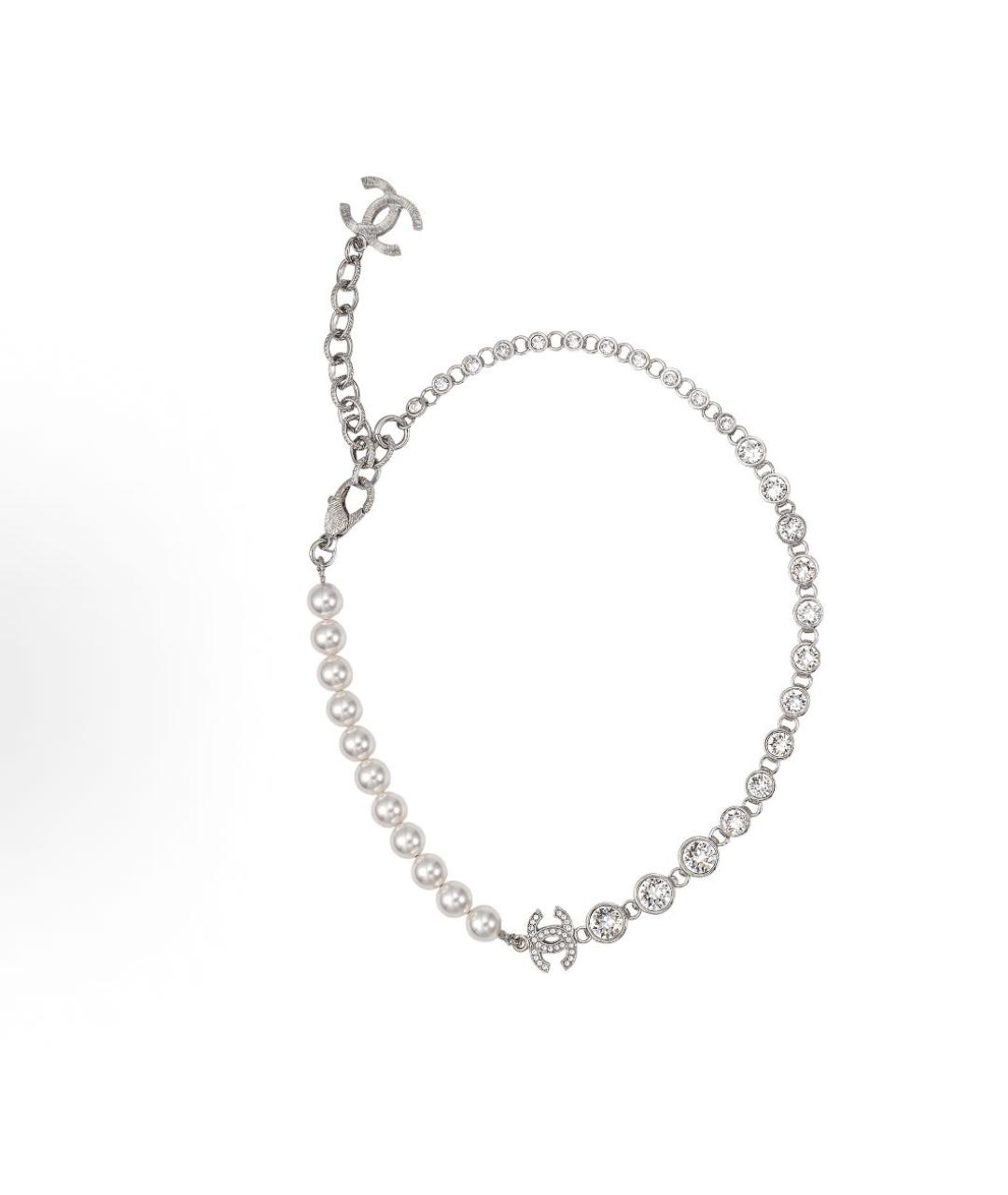 CHANEL Серебряное металлическое колье, фото 4