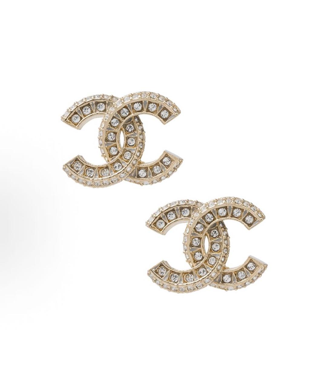 CHANEL Золотые металлические серьги, фото 3