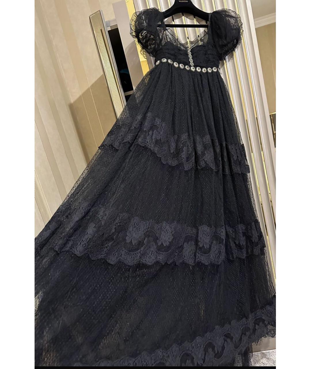 DOLCE&GABBANA Черное кружевное вечернее платье, фото 3