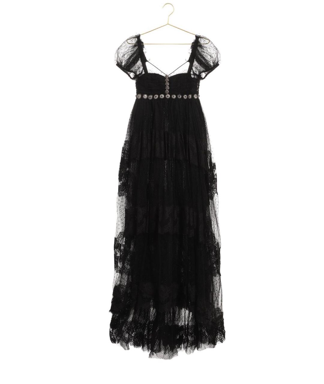 DOLCE&GABBANA Черное кружевное вечернее платье, фото 6