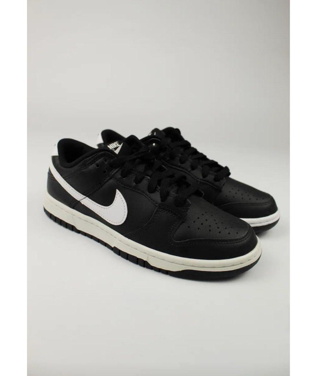 NIKE Черные кожаные кроссовки, фото 6