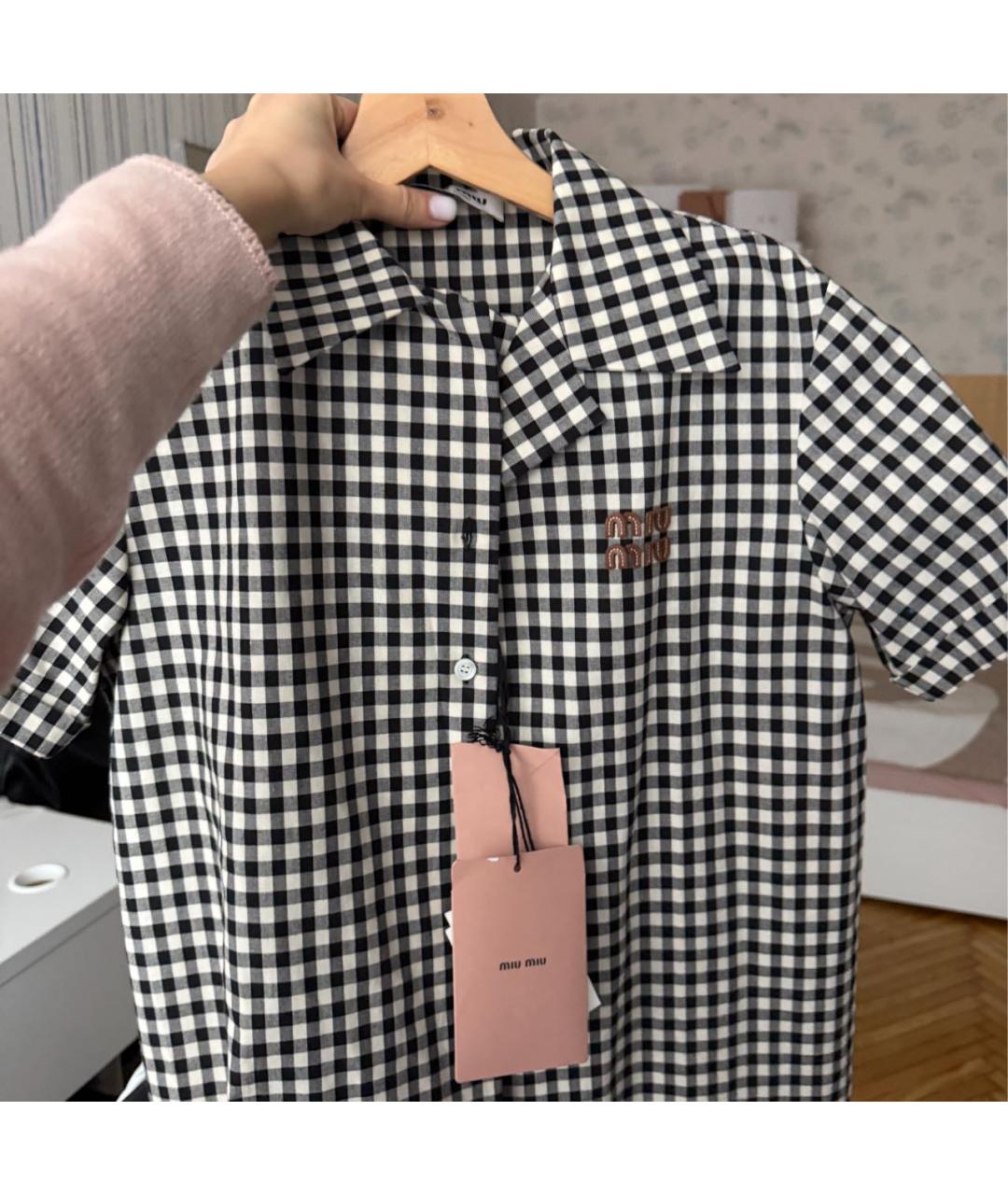 MIU MIU Белая хлопковая рубашка, фото 4