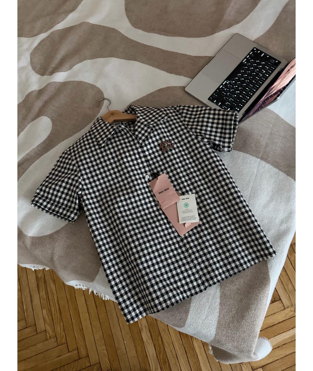 MIU MIU Белая хлопковая рубашка, фото 3