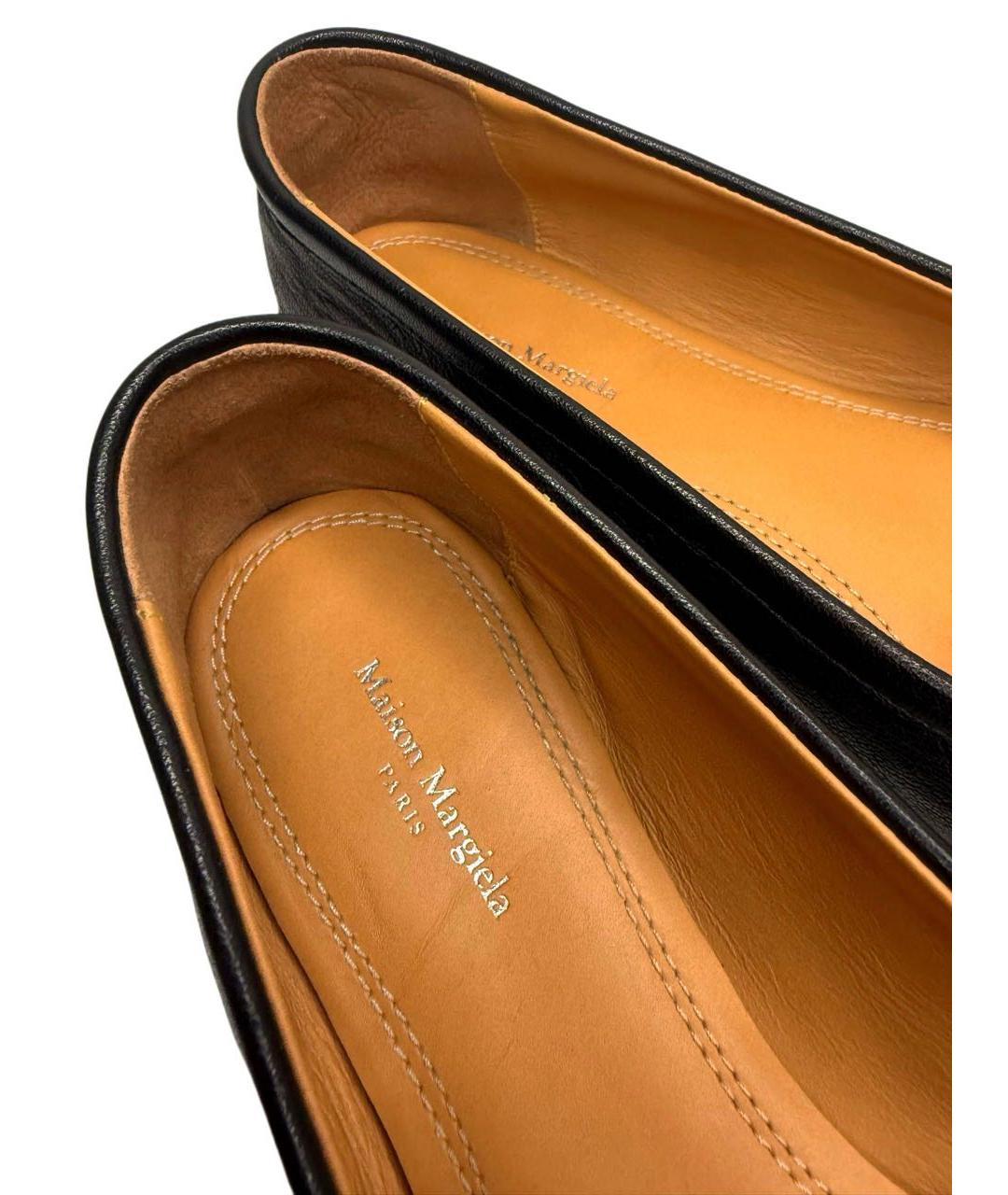 MAISON MARGIELA Черные кожаные балетки, фото 8