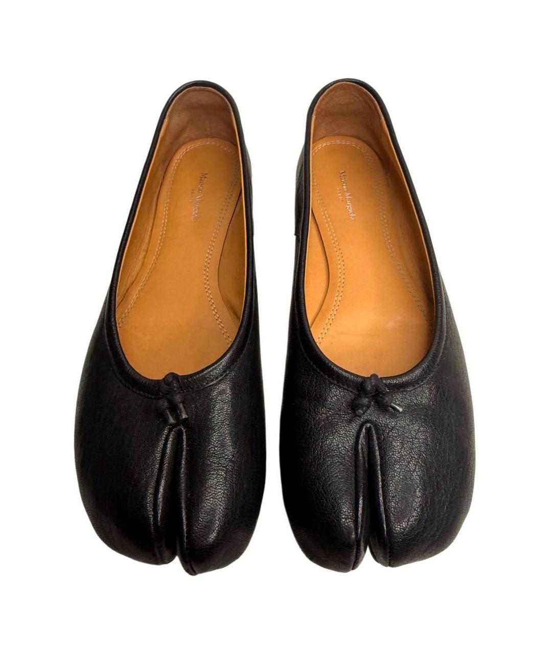 MAISON MARGIELA Черные кожаные балетки, фото 3