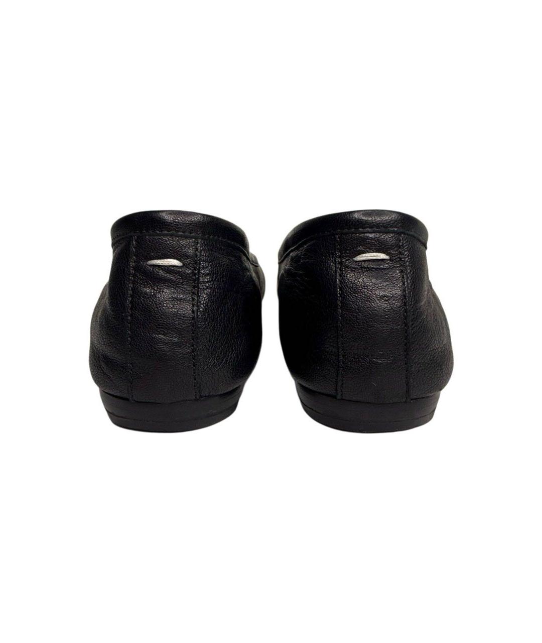 MAISON MARGIELA Черные кожаные балетки, фото 5