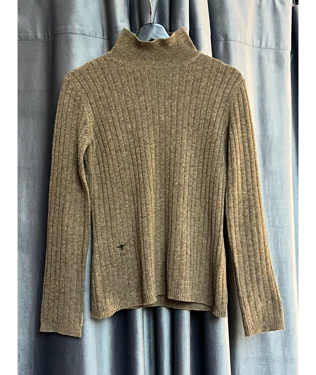 CHRISTIAN DIOR Золотая кашемировая водолазка, фото 3
