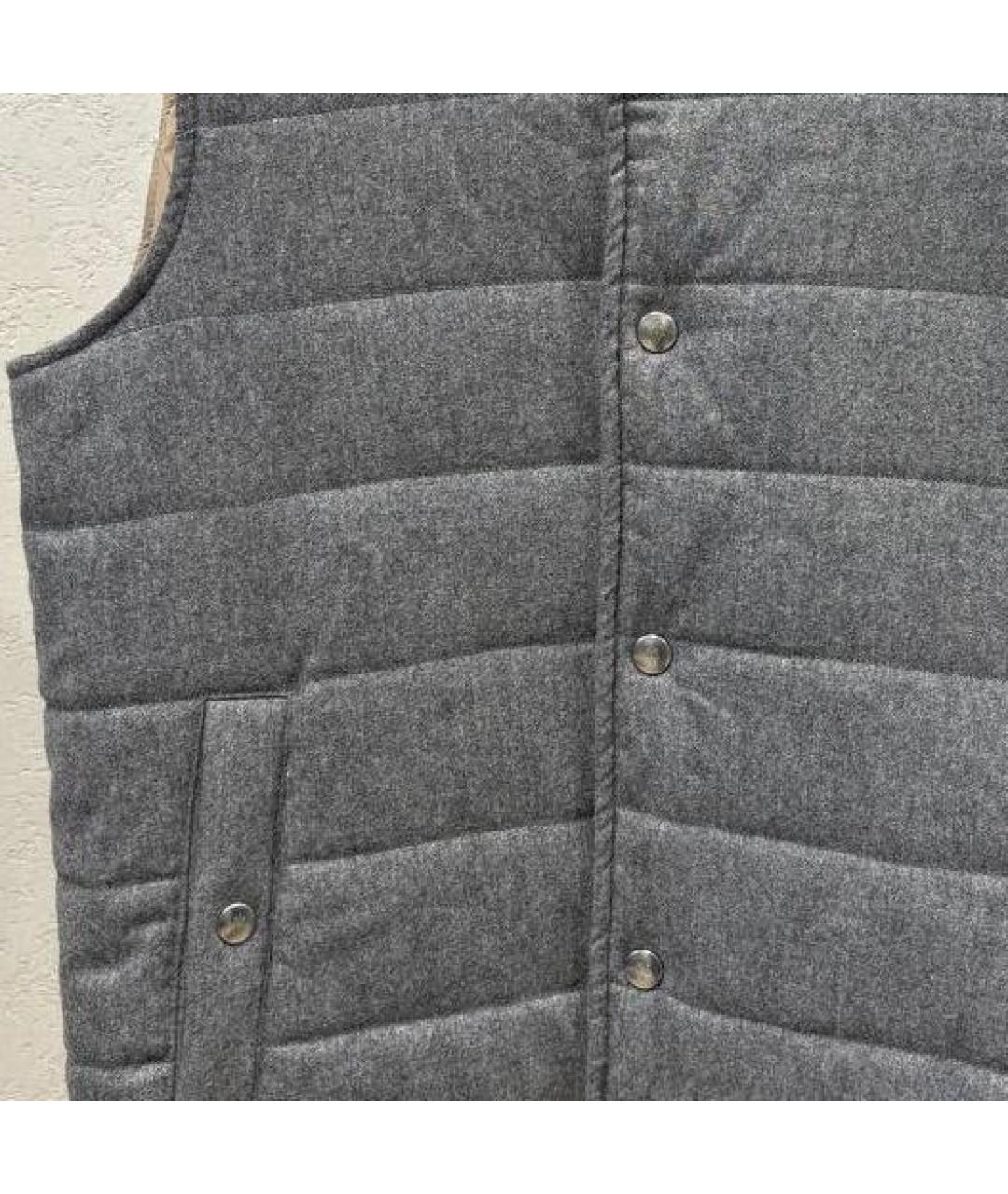ELEVENTY Серый кашемировый жилет, фото 4