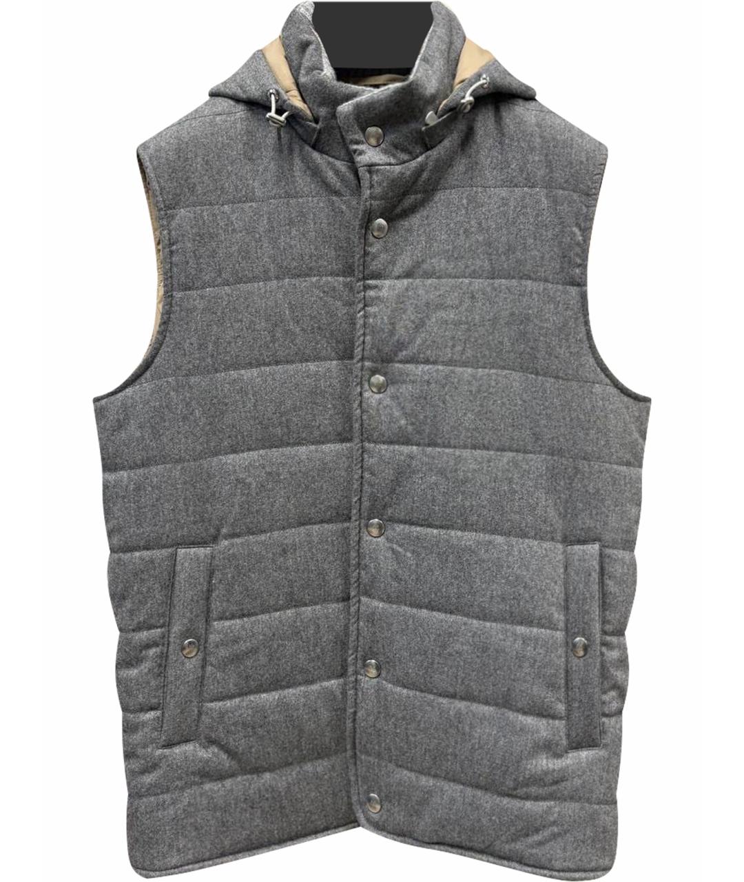 ELEVENTY Серый кашемировый жилет, фото 1