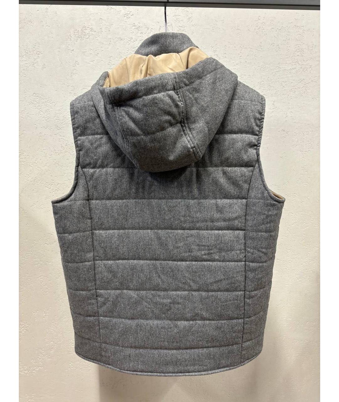 ELEVENTY Серый кашемировый жилет, фото 2