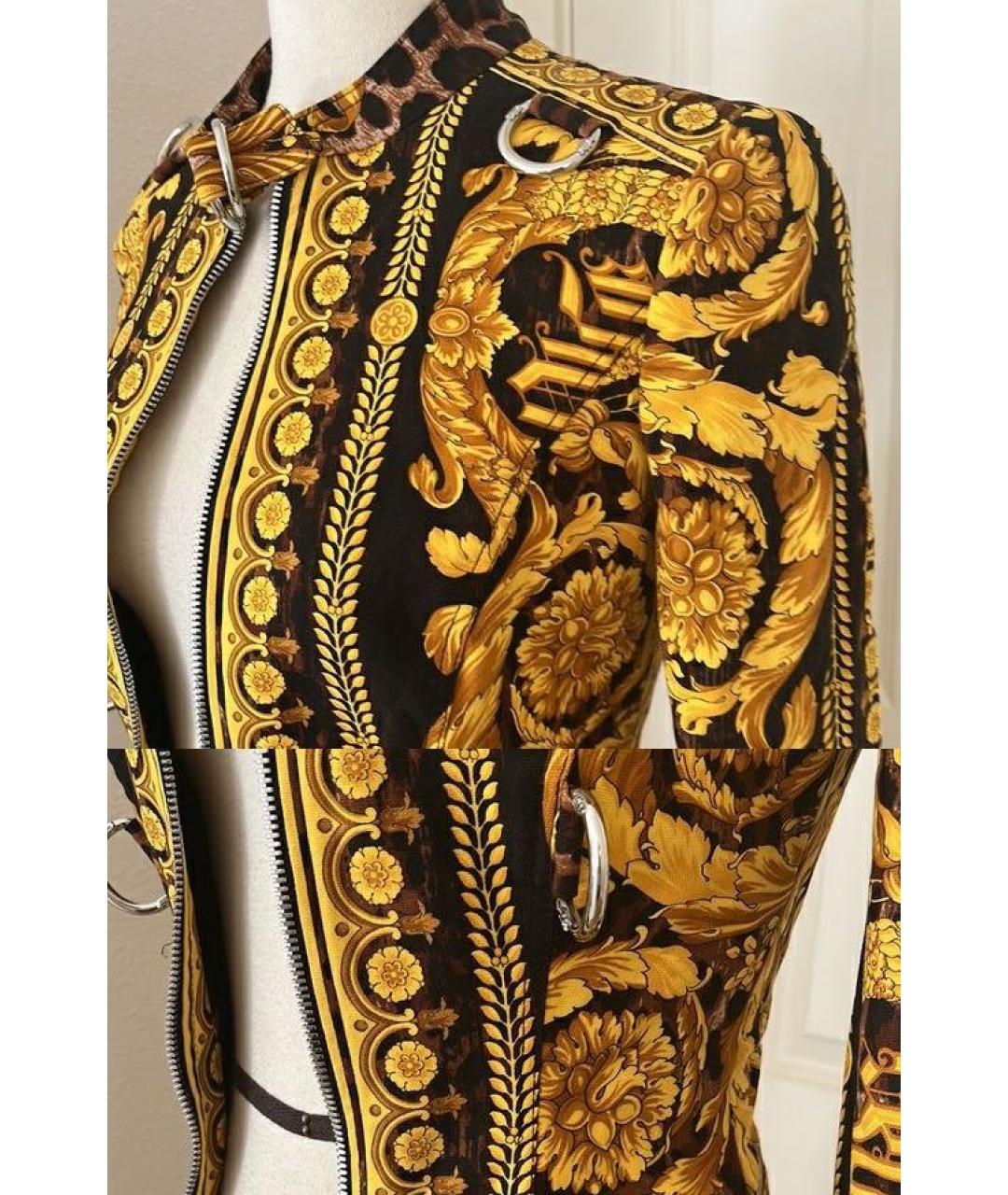 VERSACE Желтая хлопковая куртка, фото 4