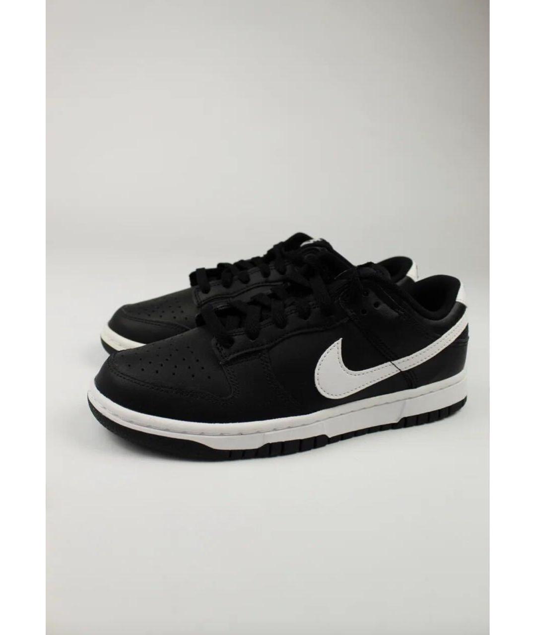 NIKE Черные кожаные кроссовки, фото 6