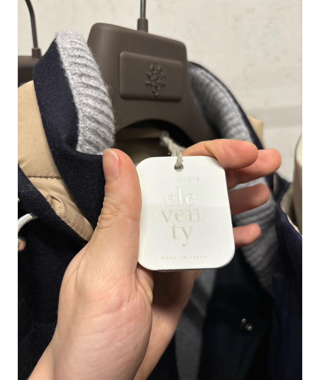 ELEVENTY Темно-синий кашемировый жилет, фото 3