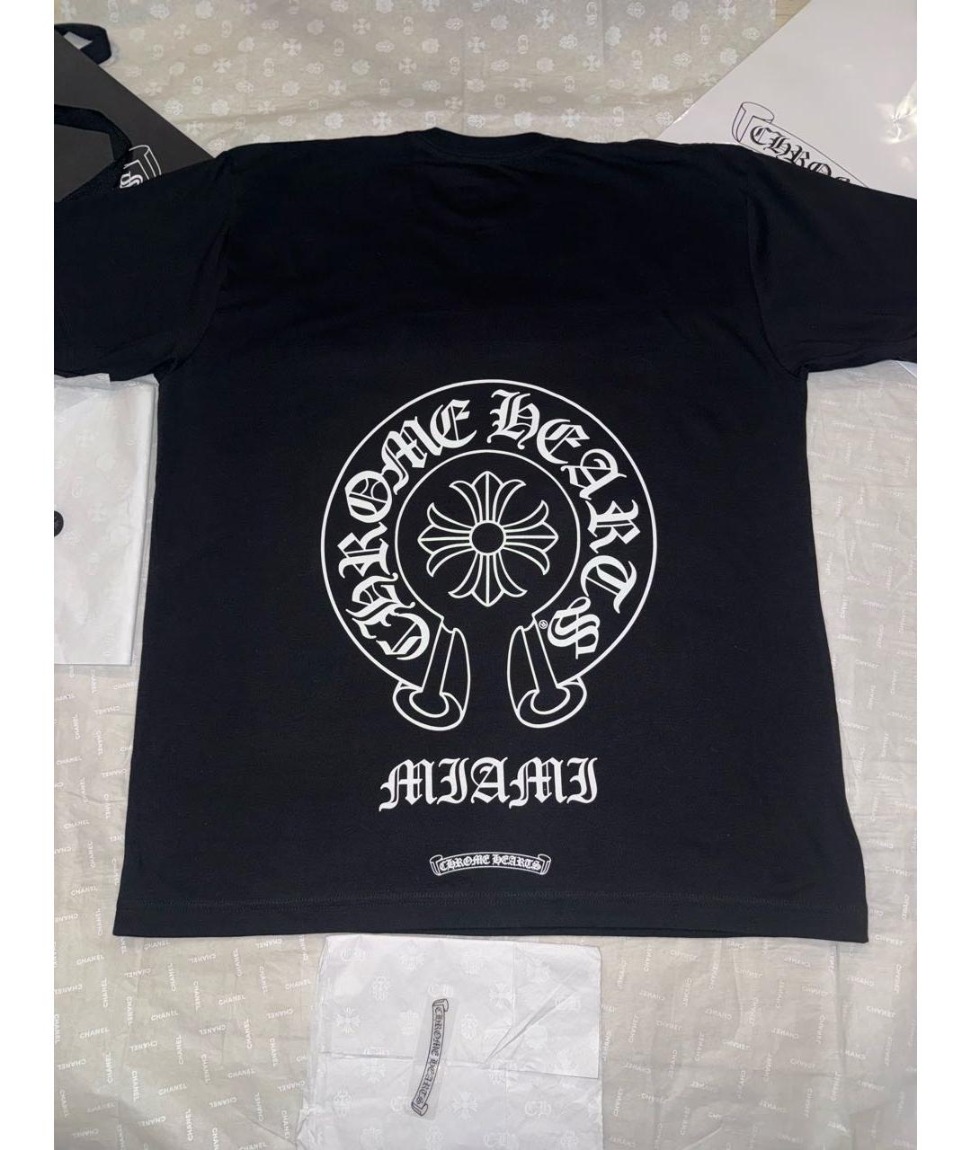 CHROME HEARTS Черная хлопковая футболка, фото 2