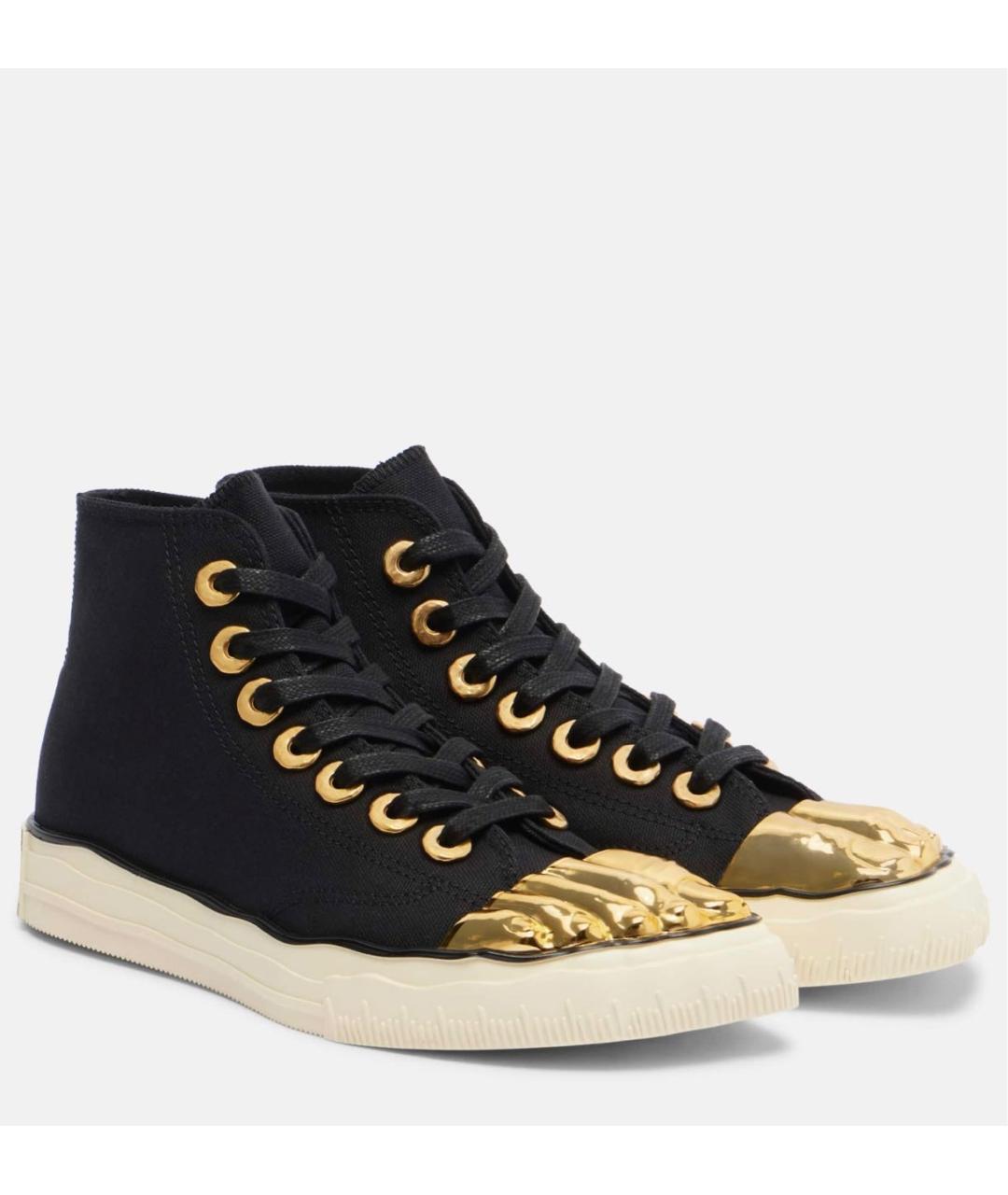 SCHIAPARELLI Черные текстильные кеды, фото 1