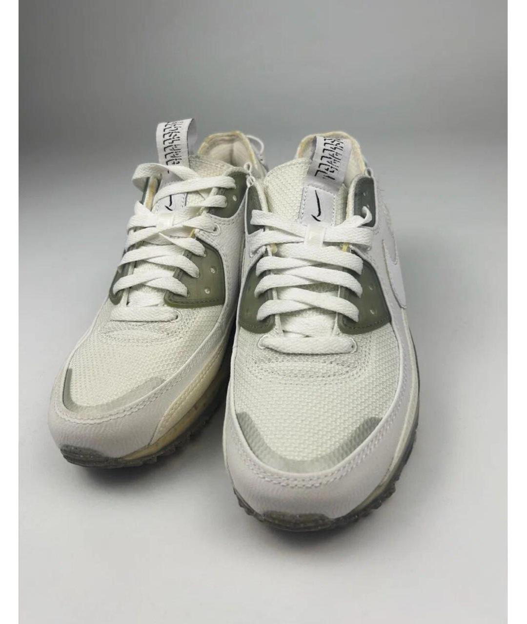 NIKE Бежевые текстильные высокие кроссовки / кеды, фото 2