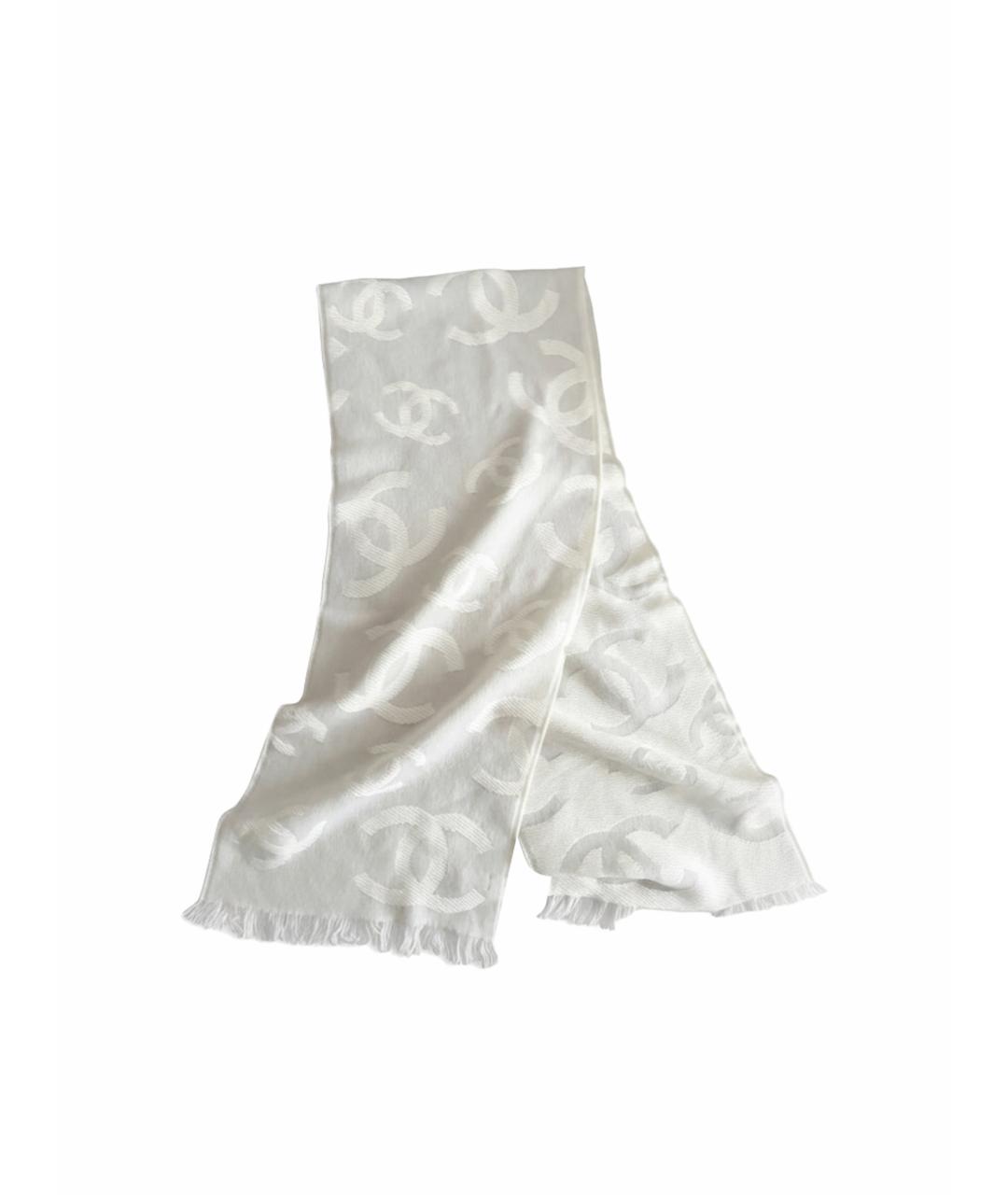 CHANEL Серый шерстяной шарф, фото 1