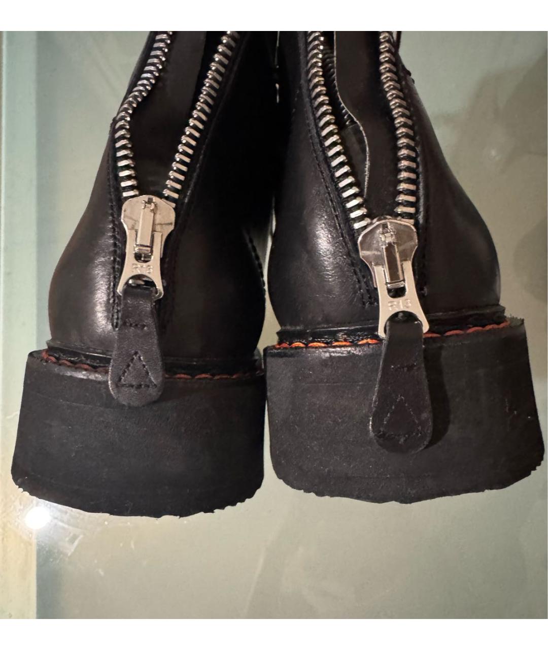 R13 Черные кожаные ботинки, фото 4