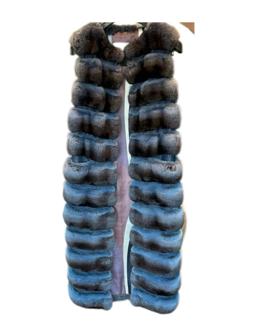 RINDI Синий меховой жилет, фото 5