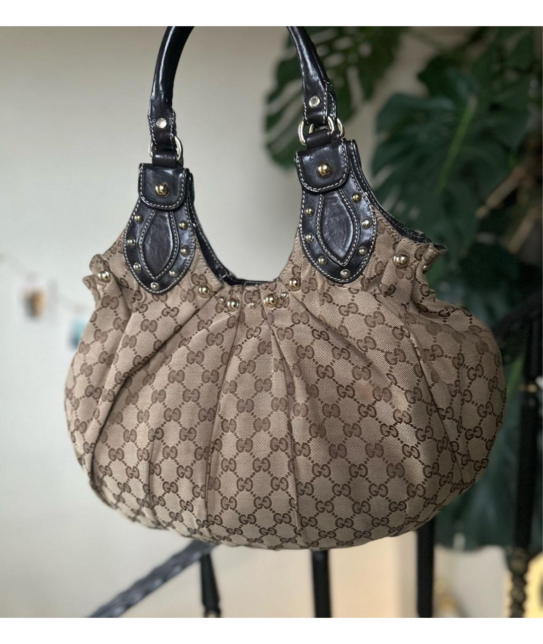 GUCCI Коричневая кожаная сумка с короткими ручками, фото 7