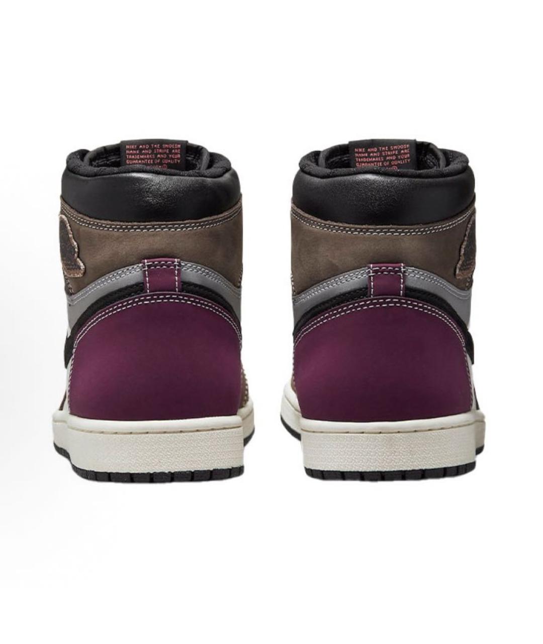 JORDAN Коричневые высокие кроссовки / кеды, фото 4