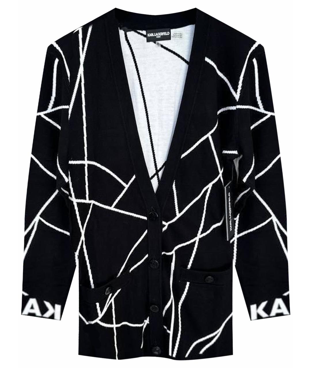 KARL LAGERFELD Черный вискозный кардиган, фото 1