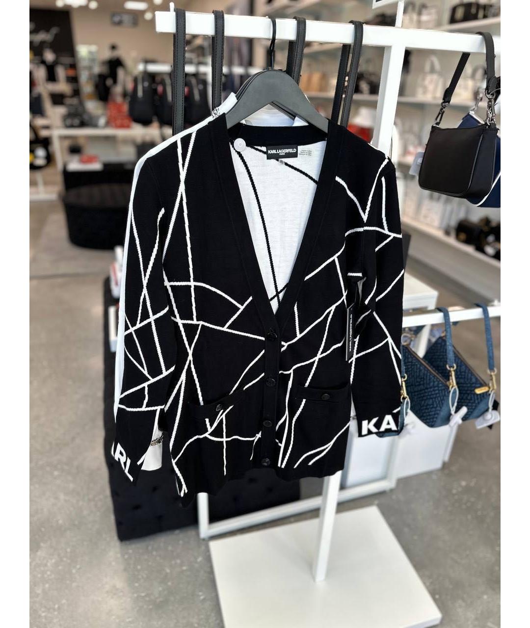 KARL LAGERFELD Черный вискозный кардиган, фото 6