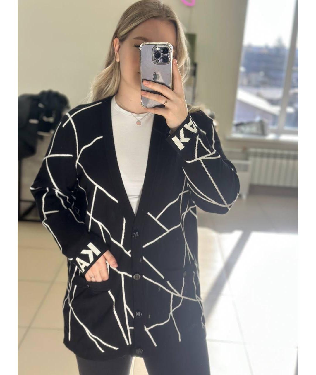 KARL LAGERFELD Черный вискозный кардиган, фото 7