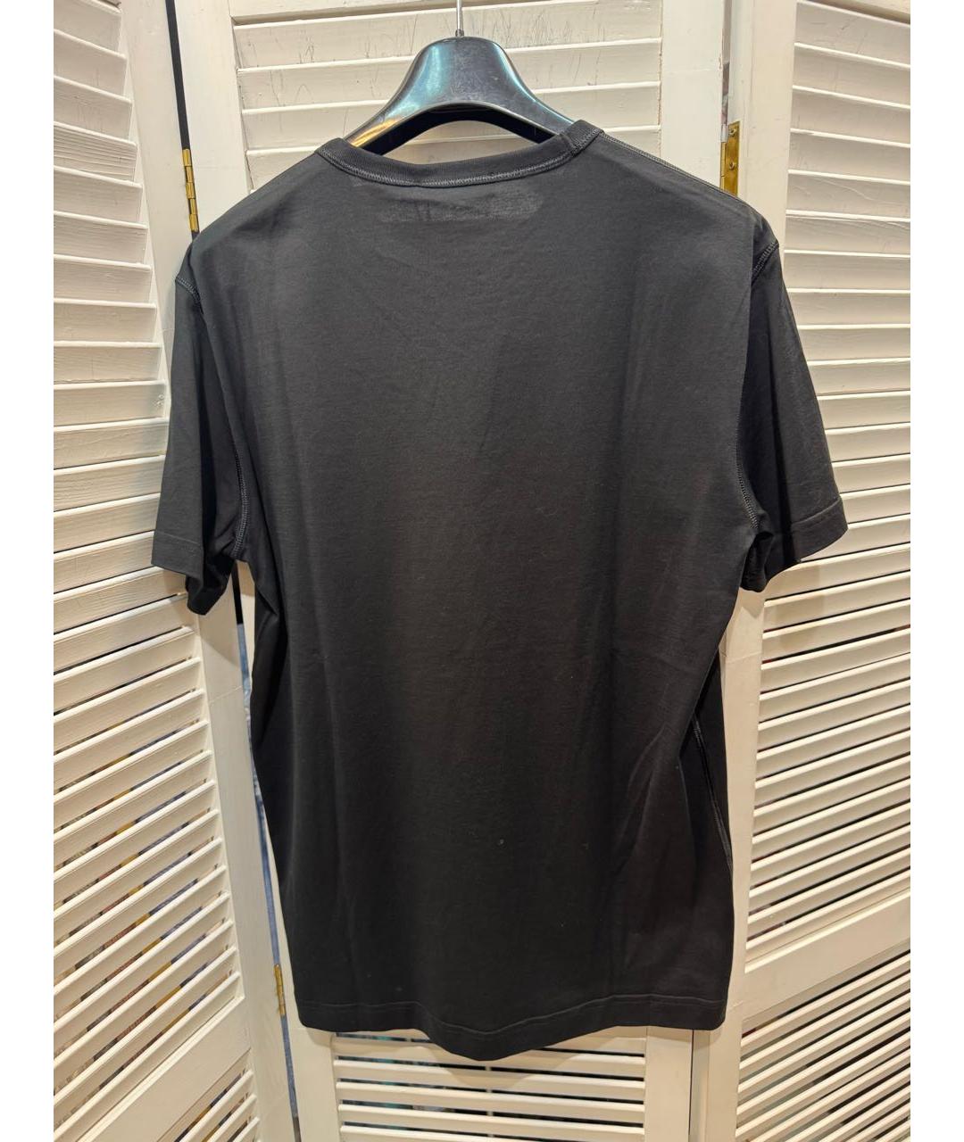 DOLCE&GABBANA Черная хлопковая футболка, фото 2