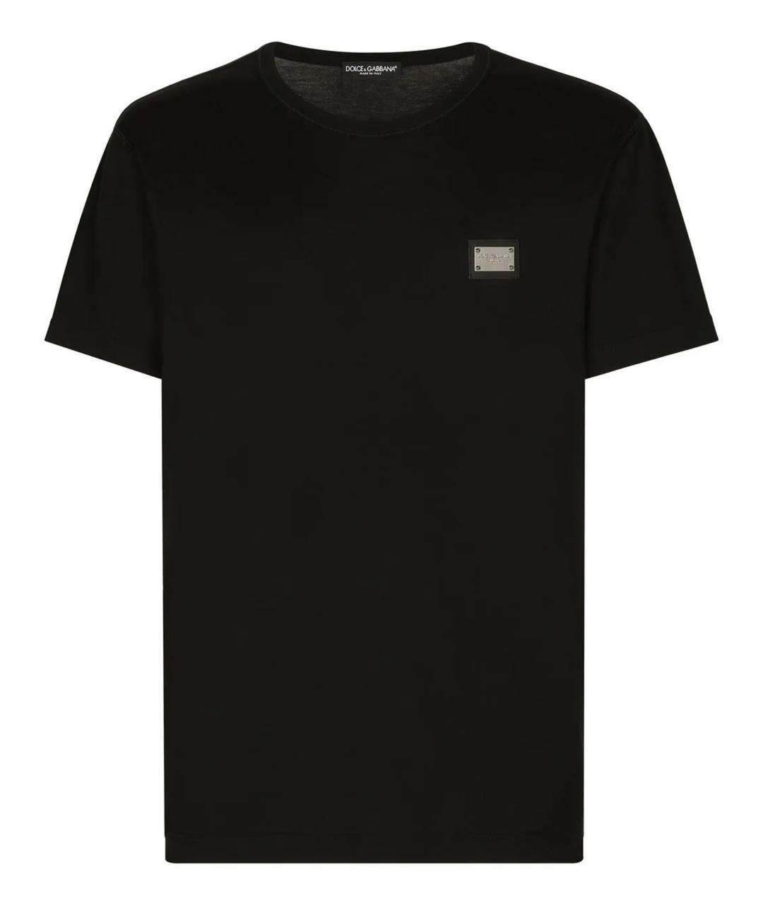 DOLCE&GABBANA Черная хлопковая футболка, фото 1