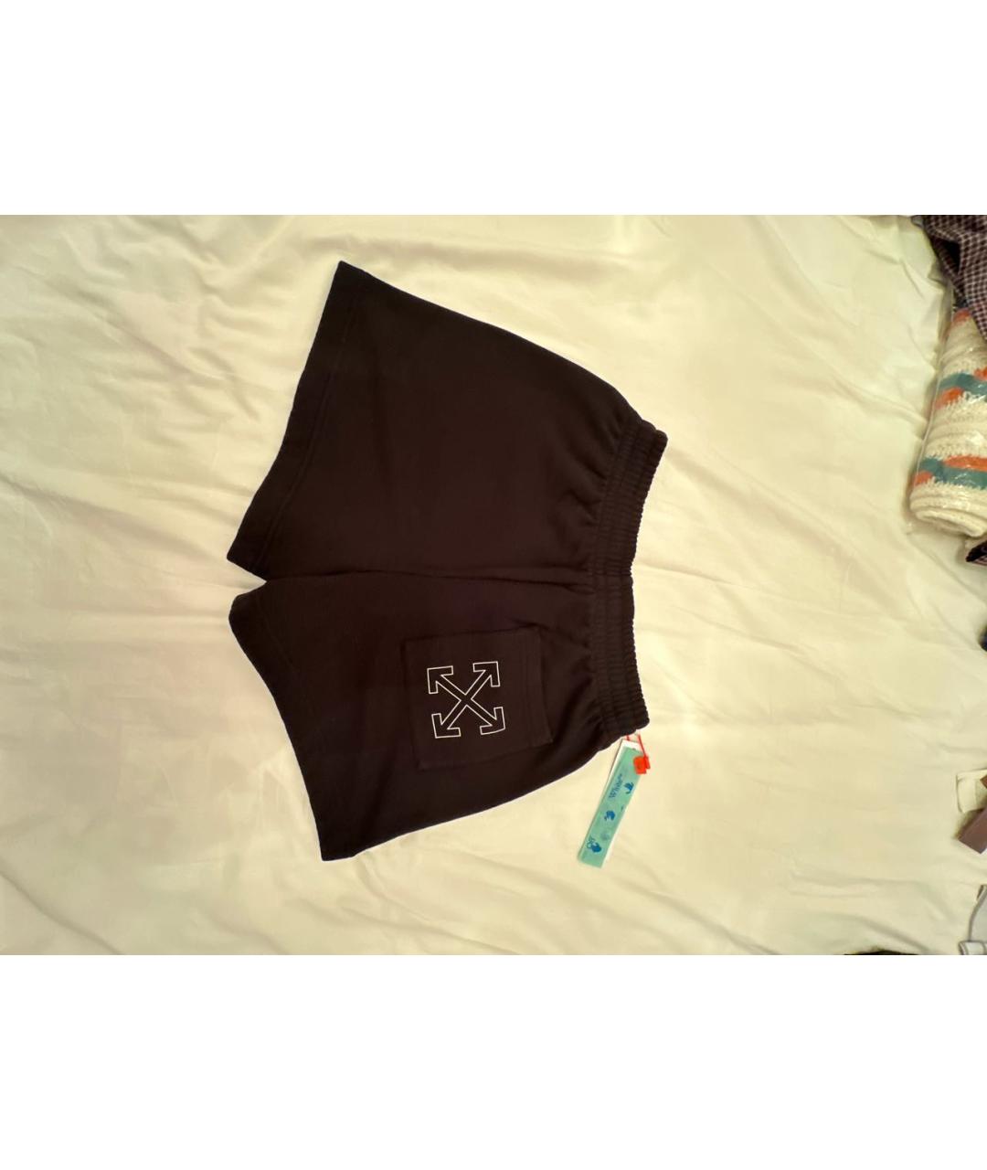OFF-WHITE Черные хлопковые шорты, фото 2