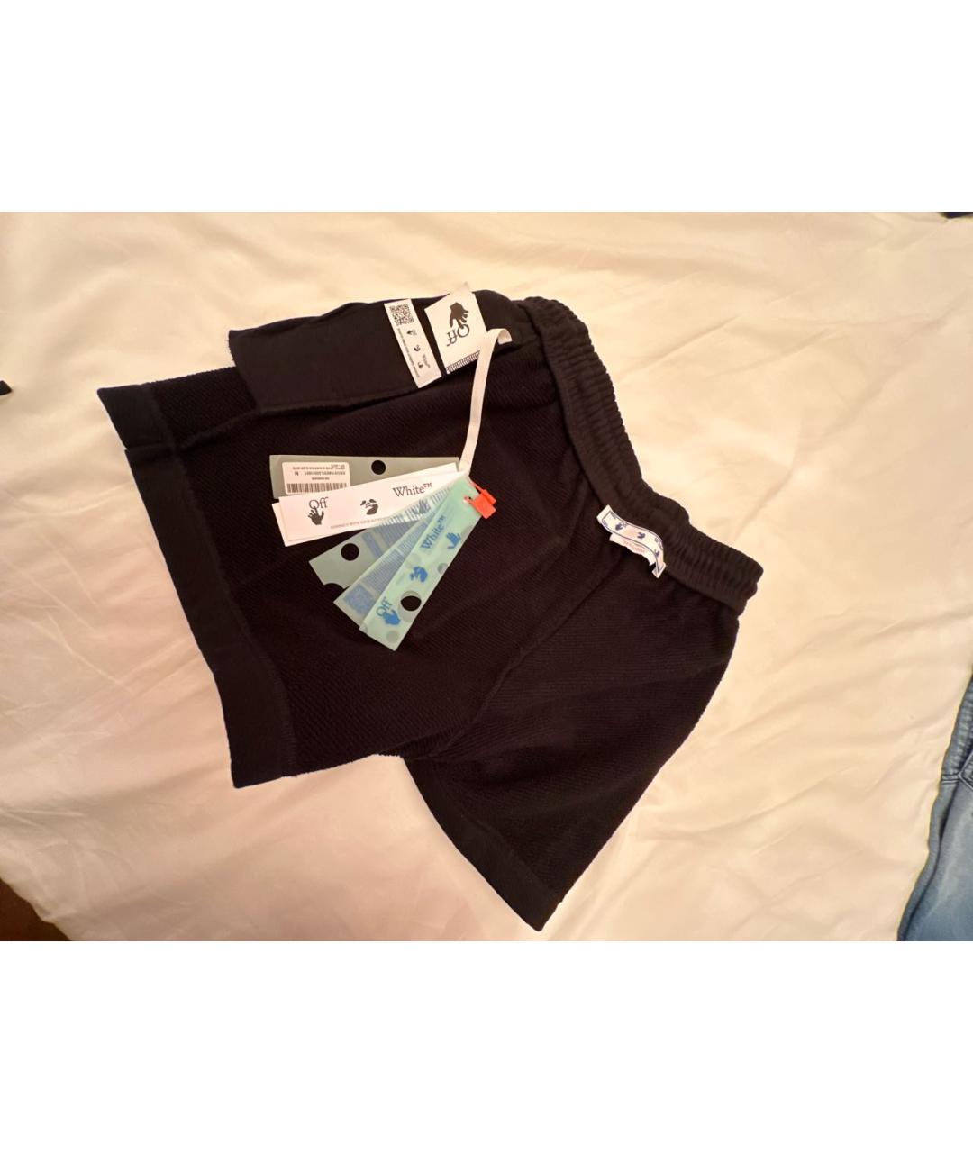 OFF-WHITE Черные хлопковые шорты, фото 3