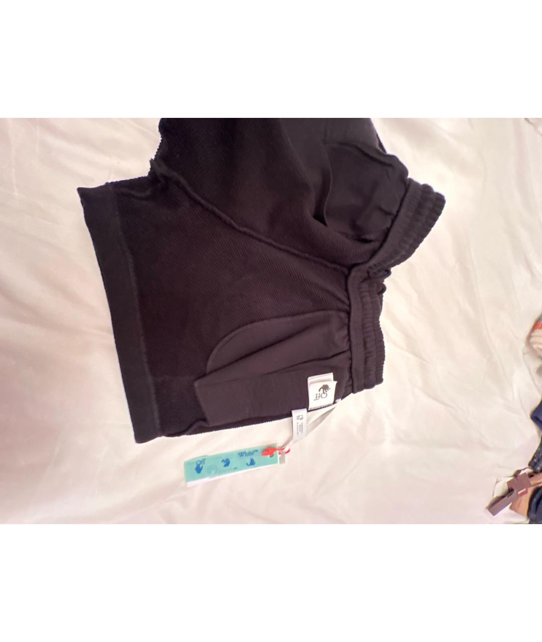 OFF-WHITE Черные хлопковые шорты, фото 4