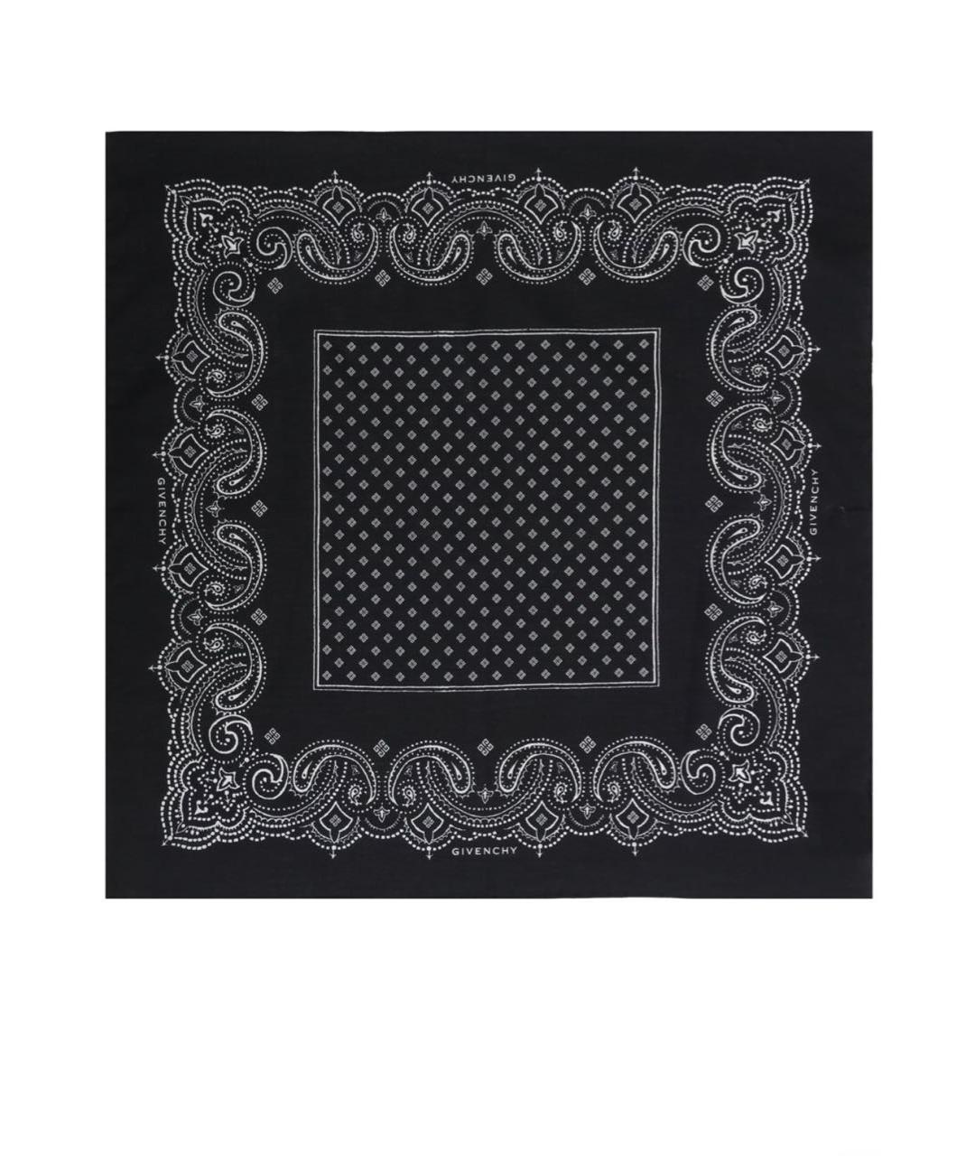 GIVENCHY Темно-синий тканевый платок, фото 3