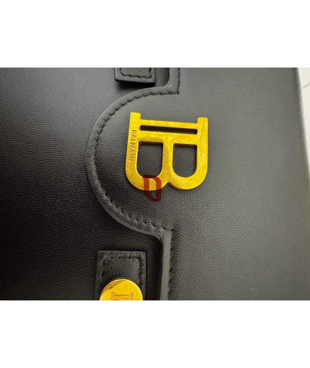 BALMAIN Черная кожаная сумка через плечо, фото 4
