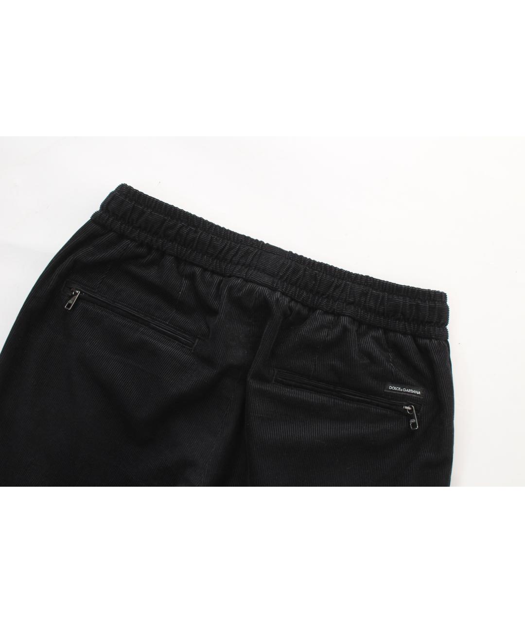 DOLCE&GABBANA Черные хлопковые классические брюки, фото 7