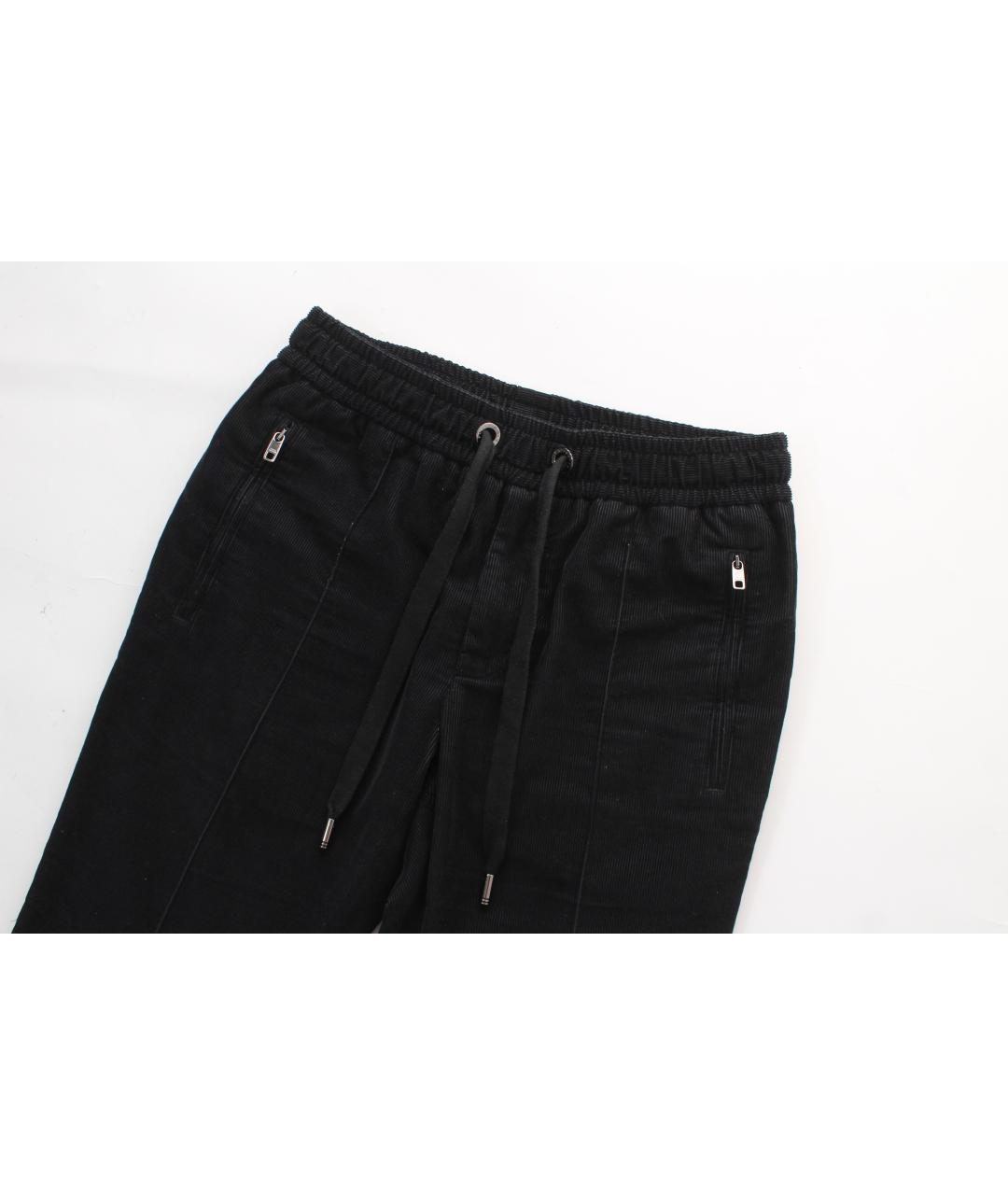 DOLCE&GABBANA Черные хлопковые классические брюки, фото 3