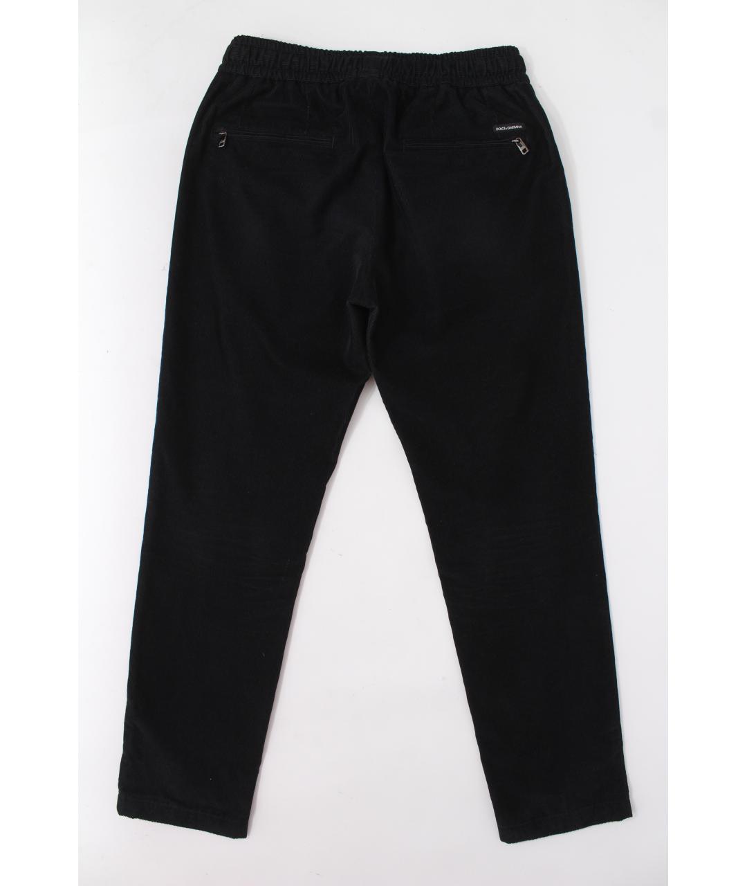 DOLCE&GABBANA Черные хлопковые классические брюки, фото 6