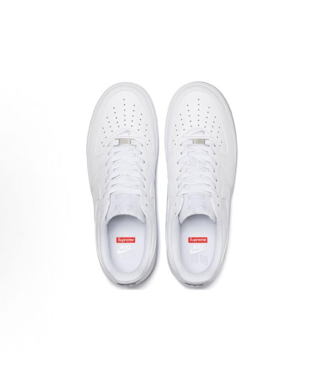 NIKE Белые кожаные низкие кроссовки / кеды, фото 2