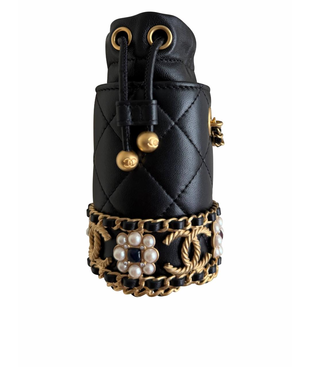 CHANEL Черная кожаная сумка на плечо, фото 1