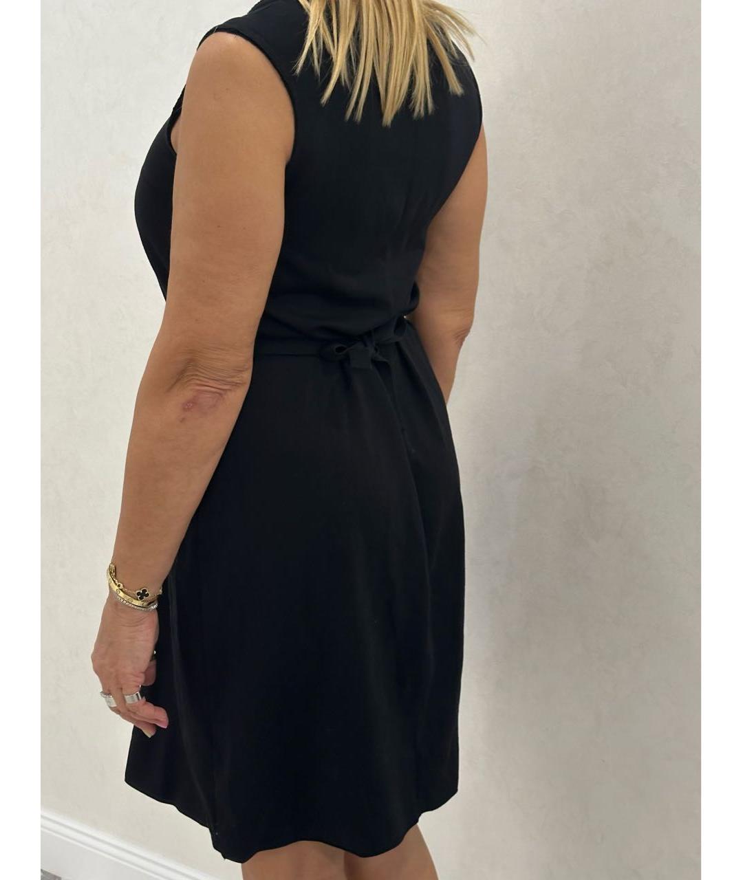 'S MAX MARA Черное хлопко-эластановое повседневное платье, фото 6