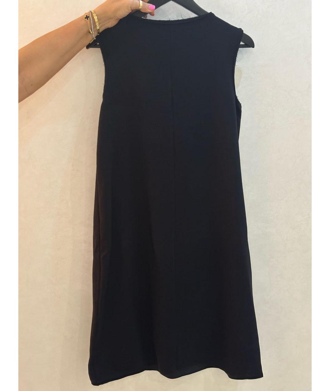 'S MAX MARA Черное хлопко-эластановое повседневное платье, фото 2