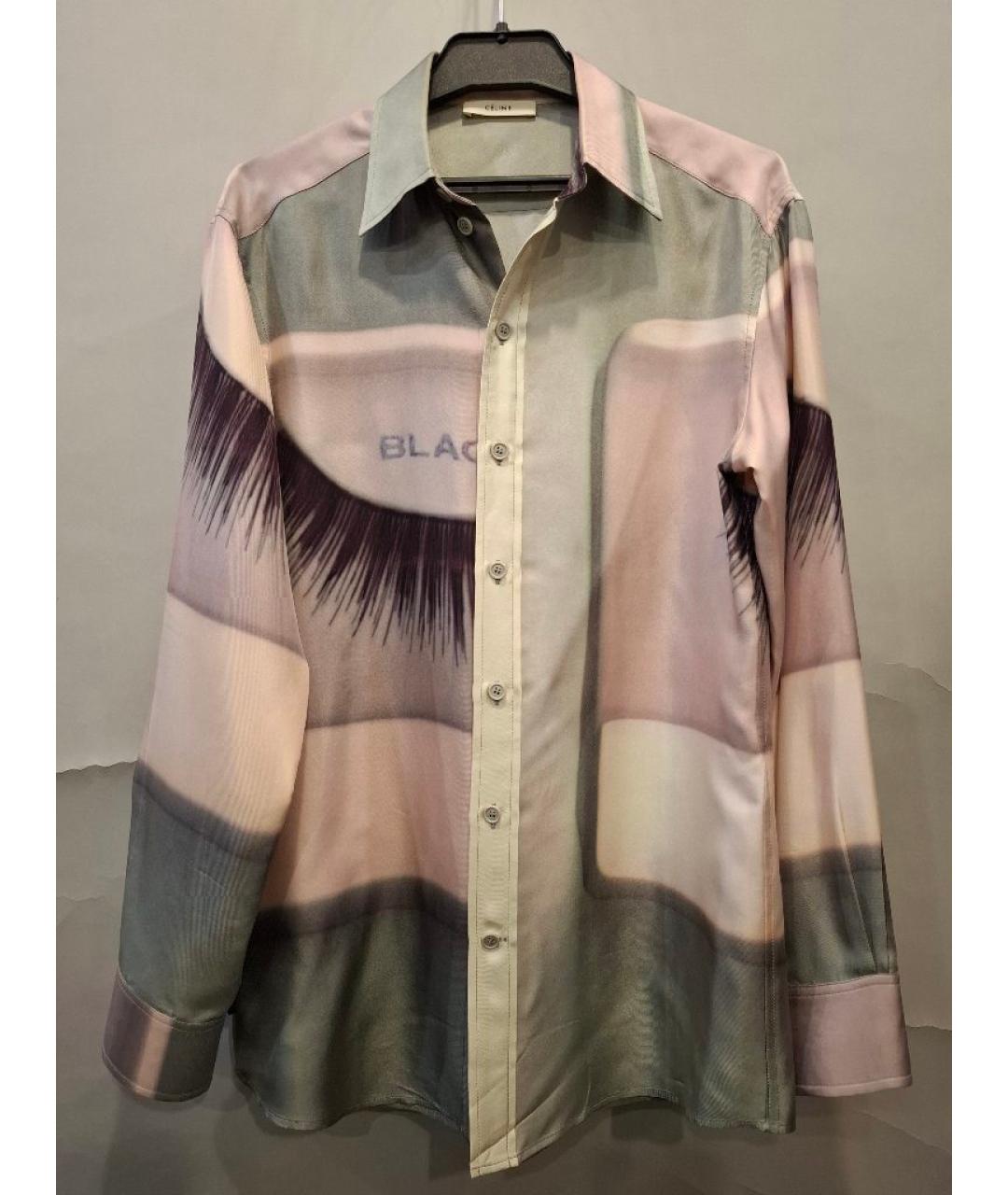 CELINE Мульти шелковая блузы, фото 7