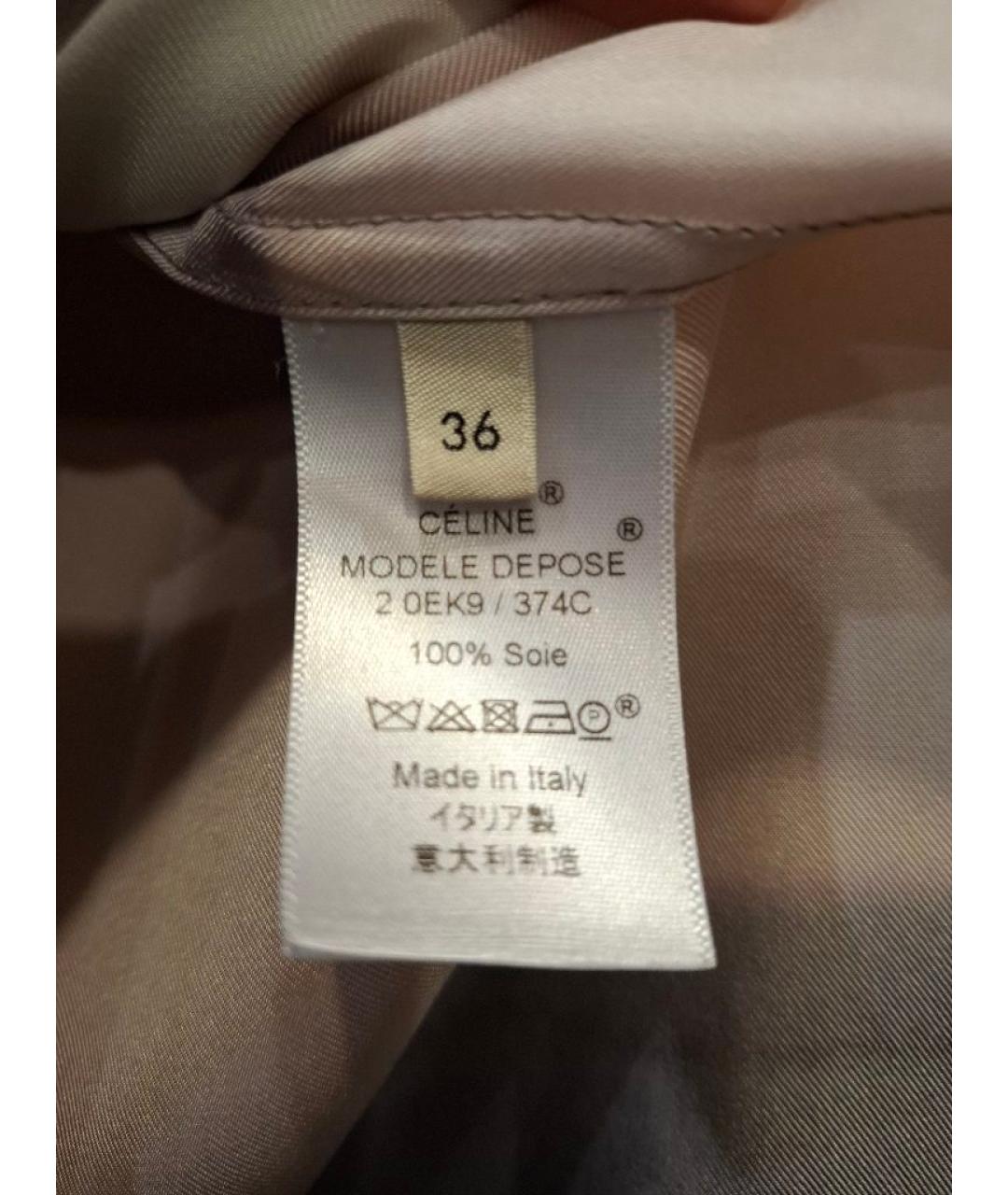 CELINE Мульти шелковая блузы, фото 6