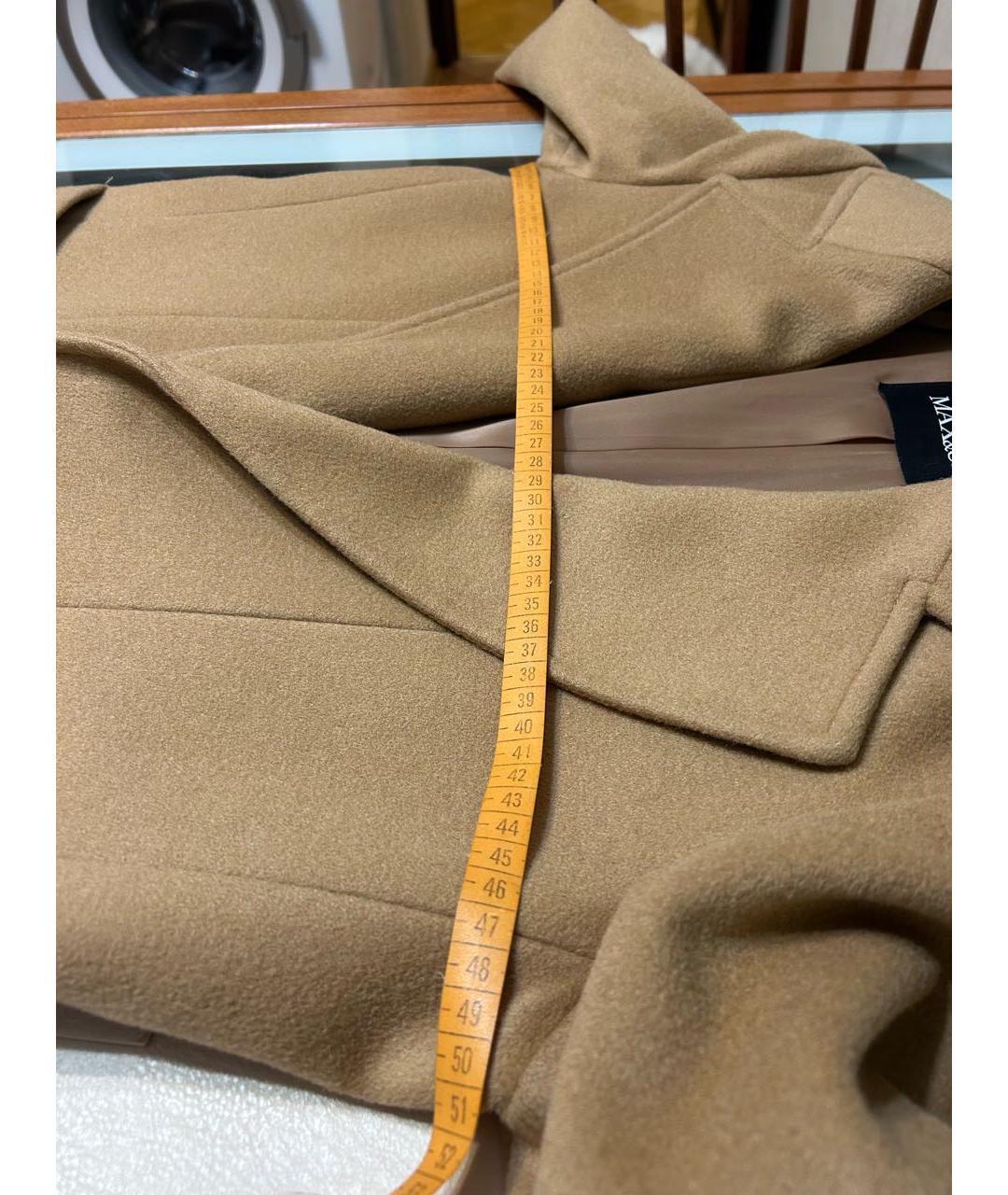 MAX MARA Бежевое шерстяное пальто, фото 7