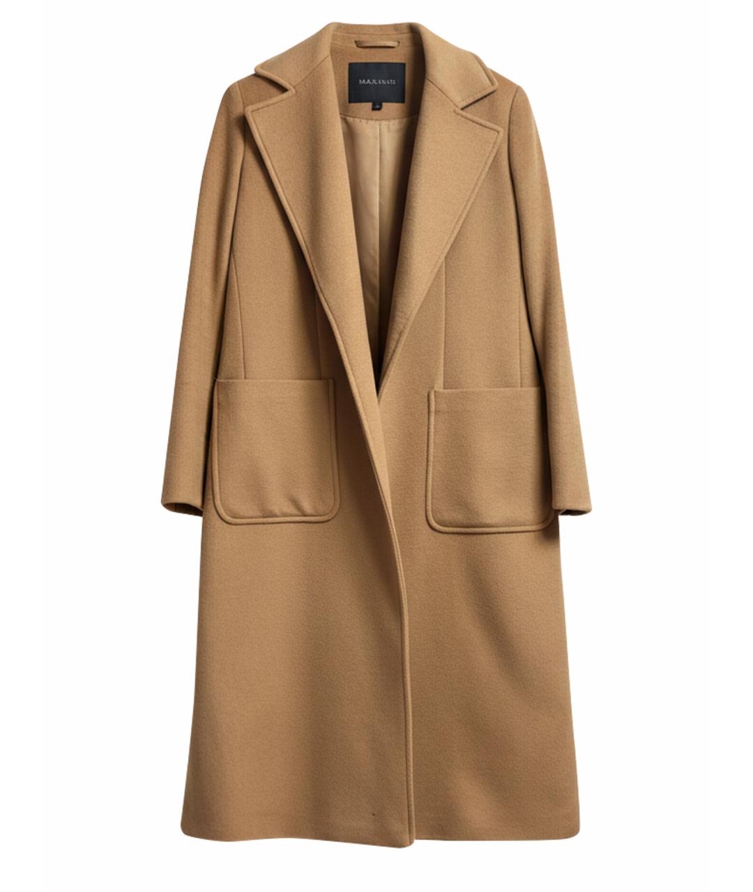 MAX MARA Бежевое шерстяное пальто, фото 1