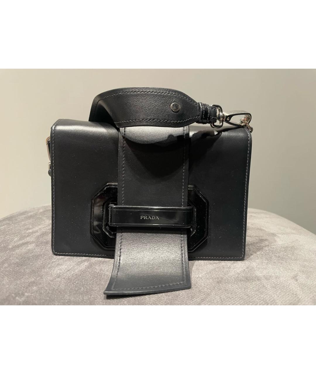 PRADA Черная кожаная сумка через плечо, фото 2
