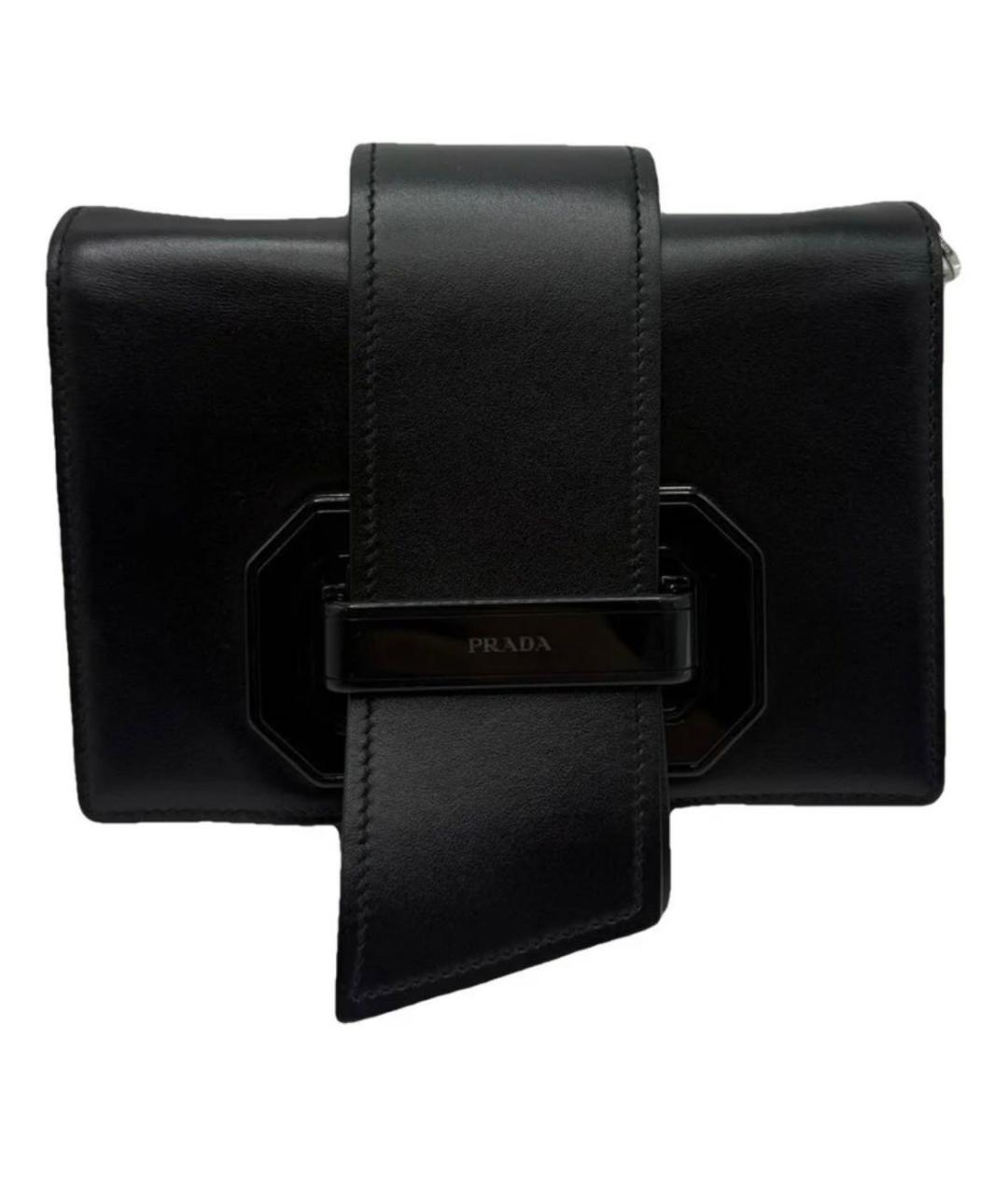 PRADA Черная кожаная сумка через плечо, фото 1
