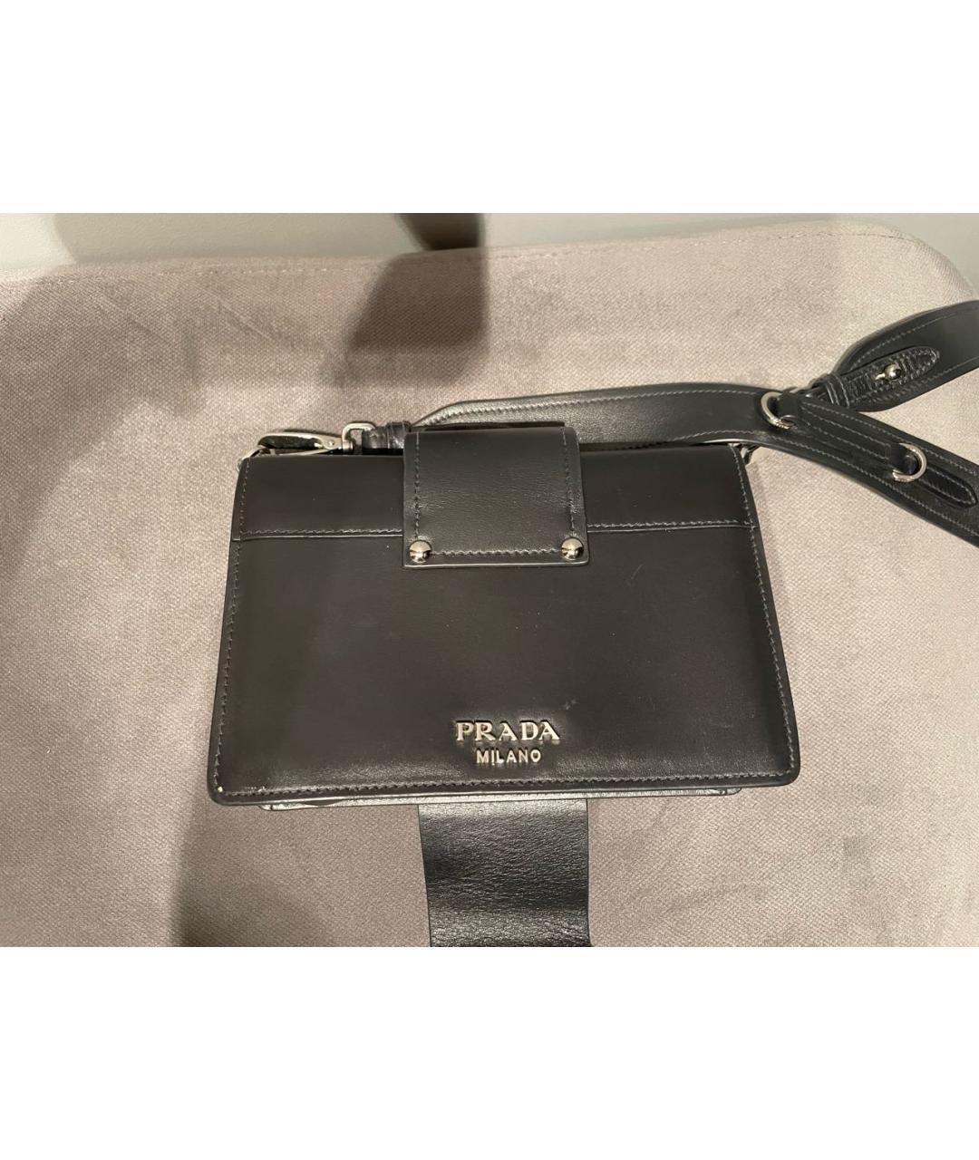 PRADA Черная кожаная сумка через плечо, фото 6